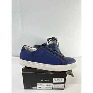 Alfani Men's Grayson Lace-Up Sneakers Fashion Perforated Blue/White Size 7M